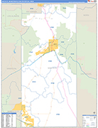 Santa Fe Metro Area Wall Map Basic Style